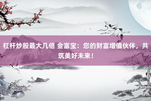 杠杆炒股最大几倍 金富宝：您的财富增值伙伴，共筑美好未来！