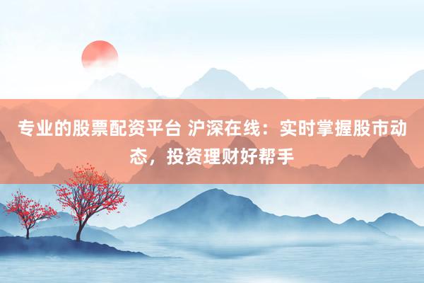 专业的股票配资平台 沪深在线：实时掌握股市动态，投资理财好帮手