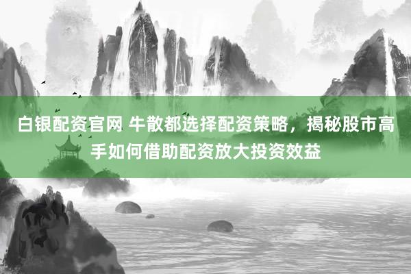 白银配资官网 牛散都选择配资策略，揭秘股市高手如何借助配资放大投资效益