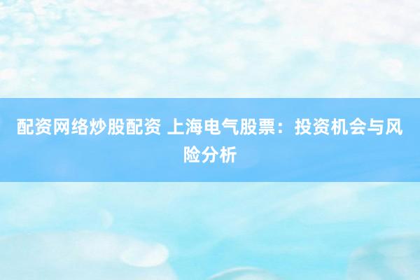 配资网络炒股配资 上海电气股票：投资机会与风险分析
