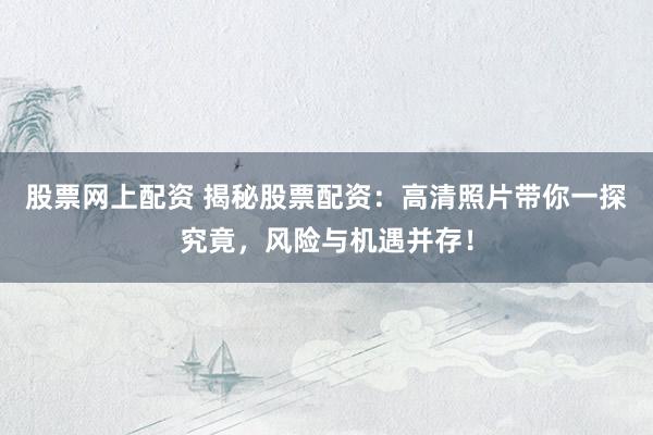 股票网上配资 揭秘股票配资：高清照片带你一探究竟，风险与机遇并存！