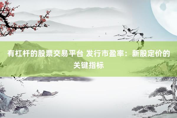 有杠杆的股票交易平台 发行市盈率：新股定价的关键指标