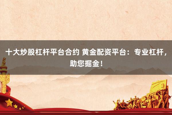 十大炒股杠杆平台合约 黄金配资平台:专业杠杆,助您掘金!